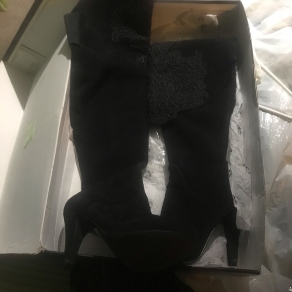 Colin Stuart Shoes - Victoria Secrets “Vintage” Colin Stuart Over The Knee Leather Suede Boots